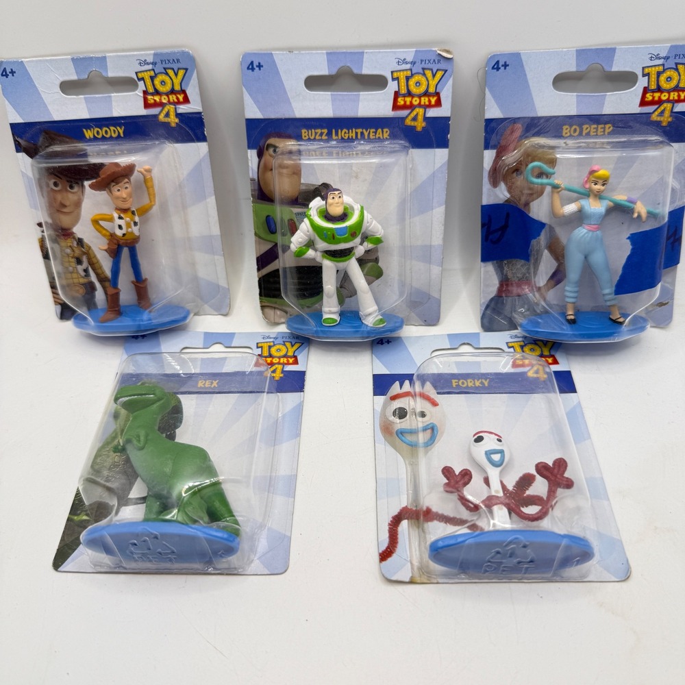 Disney Toy Story 4 Mini Figure Set Woody Buzz Bo Peep Rex Forky Mattel GGY62 5pk